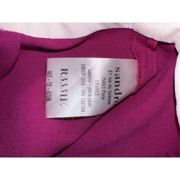 SANDRO Silk Colourblock Dress Size 2 Small NWT Retail $410 - Picture 7 of 12